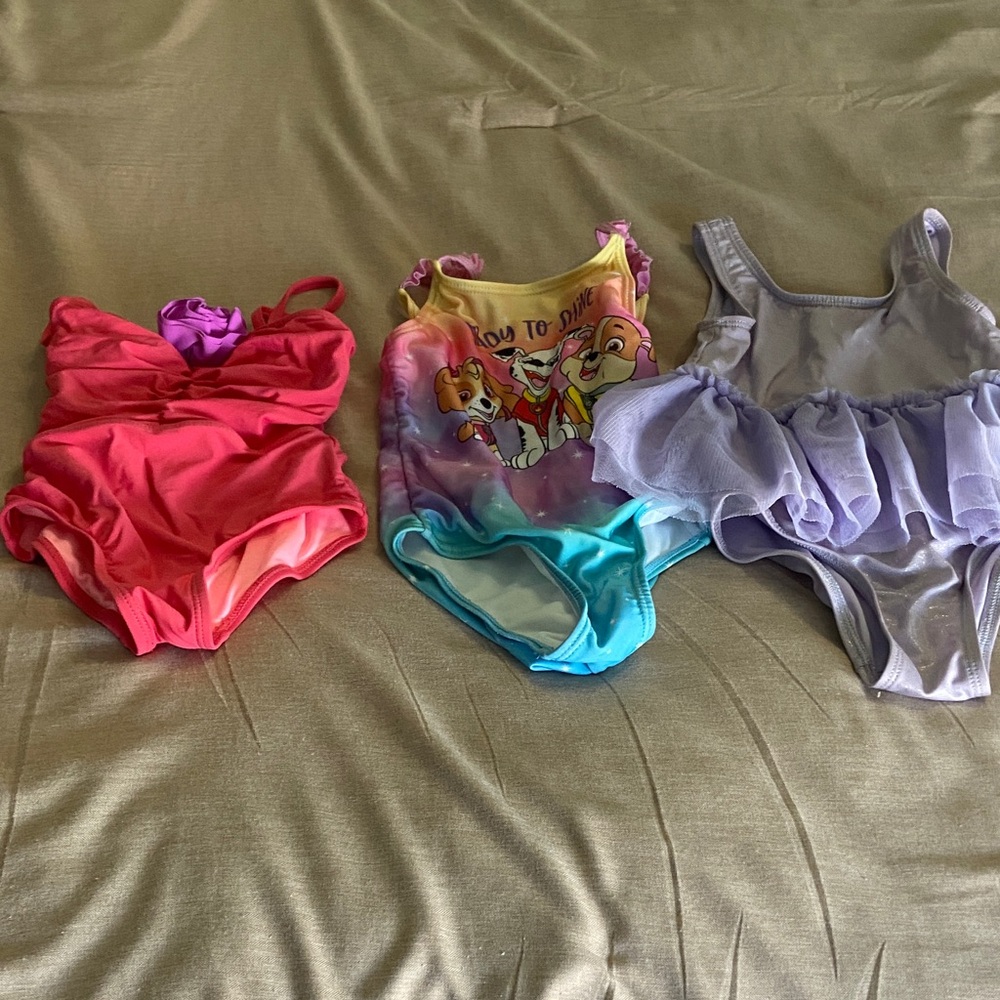 Colorful Kids One Piece Swimsuit Set